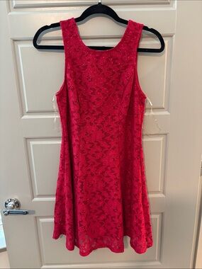 Speechless Red Lace Sleeveless Dress